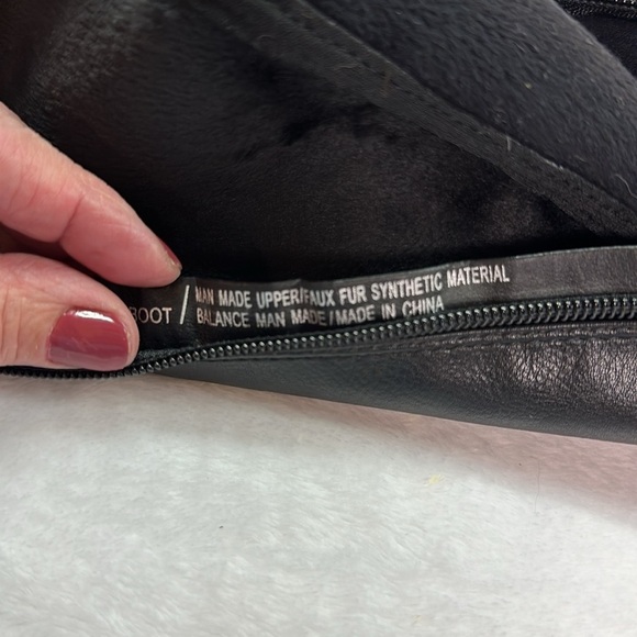 Lane Bryant Black Manmade Material Thigh Zippered Wedge Boot Lined 9 Wide - Picture 8 of 14